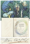 Beautiful, Original Artwork Signed by Marc Chagall in His Book, Les Ceramiques et Sculptures de Chagall